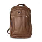 Mochila Masculina Reforçada em Couro Impermeável para Viagem, Trabalho e Escola, Disponível em Preto e Marrom - Imagem 6