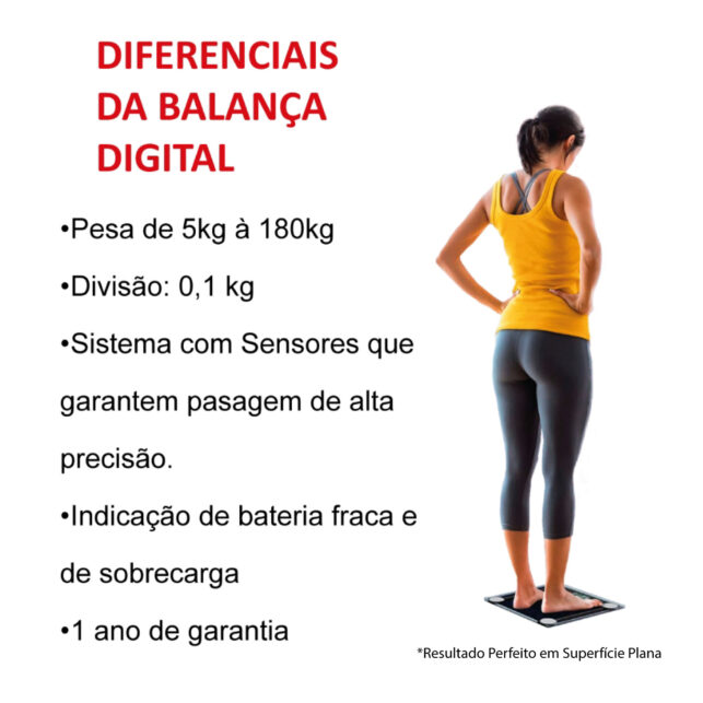 Balança Digital Corporal de Vidro Temperado – Alta Precisão e Design Moderno - Imagem 6