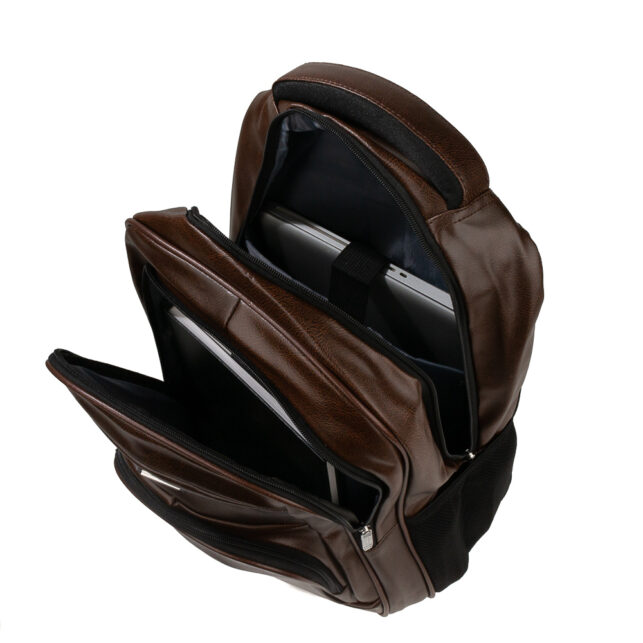 Mochila Executiva Masculina em Couro Impermeável com Compartimento para Notebook, Ideal para Trabalho e Viagens. - Imagem 6
