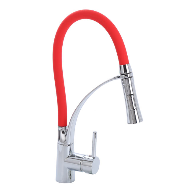 Torneira Gourmet Monocomando para Cozinha, Flexível Silicone, Cores Preto | Dourado | Vermelho - Imagem 4