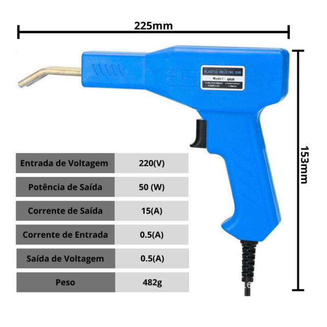 Pistola Solda Plástico Para-choque Farol Carro Grampo 110v 220v - Imagem 9