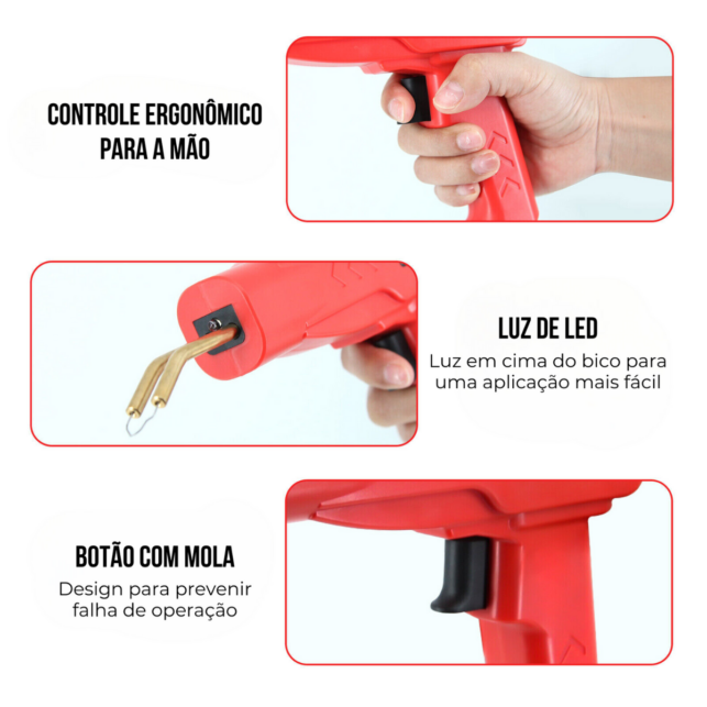 Pistola Solda Plástico Para-choque Farol Carro Grampo 110v 220v - Imagem 6