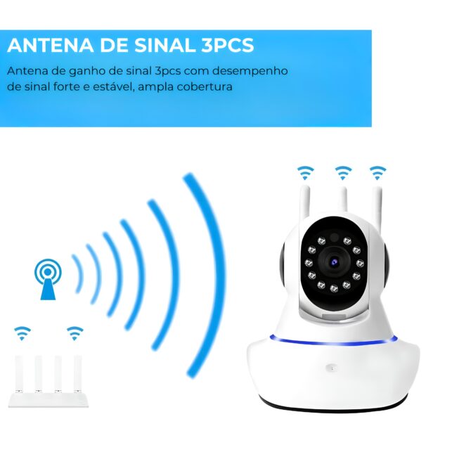 Babá Eletrônica Câmera Wifi Sem Fio Visão Noturna Microfone - Imagem 4