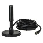 Antena Digital Smart TV Interna e Externa Cabo 5m Base Imã Magnética