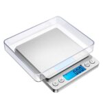 Mini Balança Digital de Cozinha com Alta Precisão, display LCD, Acabamento em Aço Inox