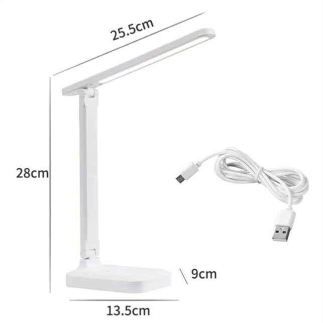 luminária mesa Touch 3 níveis Luz Branco Quente Recarregável - Imagem 3