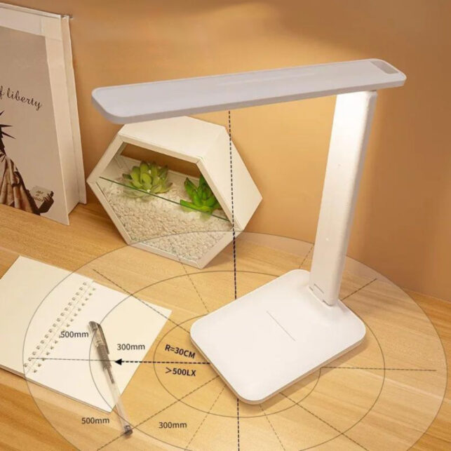 luminária mesa Touch 3 níveis Luz Branco Quente Recarregável - Imagem 10