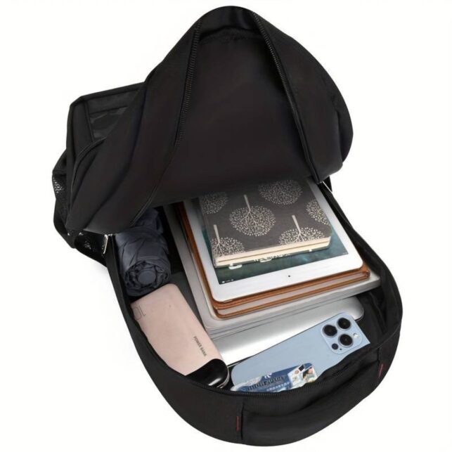 Mochila Executiva Unissex para Notebook, Resistente à Água e Estilosa, Cor Preto - Imagem 3