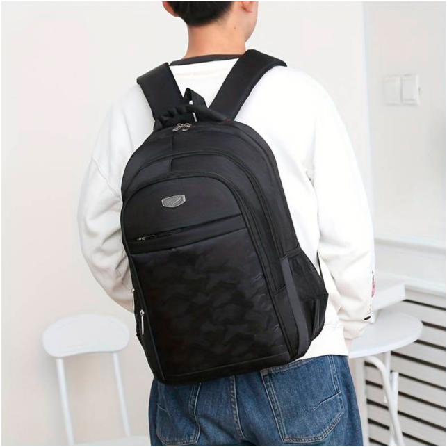 Mochila Executiva Unissex para Notebook, Resistente à Água e Estilosa, Cor Preto - Imagem 4