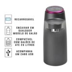Bomba de Galão Elétrica Recarregável USB para Água – Portátil e Fácil de Usar - Imagem 3