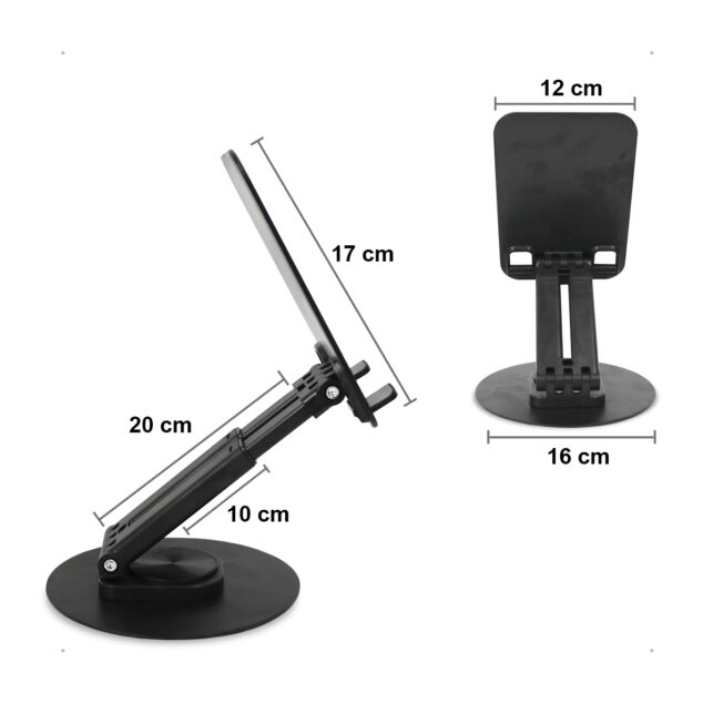 Suporte de Mesa Ajustável em Plástico para Celular e Tablet Universal Leve e Portátil - Imagem 3