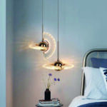 Lustre Pendente Pingente Dourado 19cm com Cristal LED e Suspensão Articulada – Design Sofisticado - Imagem 5