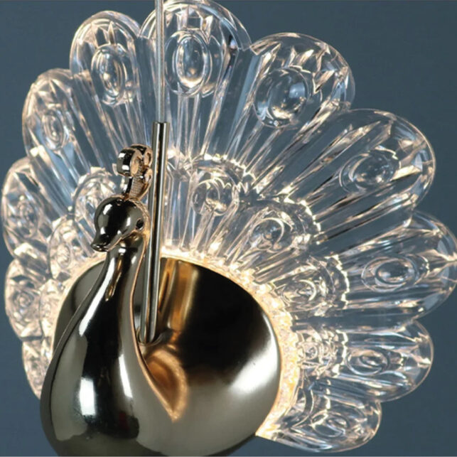 Lustre Pendente 20cm em Acrílico com LED Integrado -  Design Sofisticado para Sala - Imagem 3