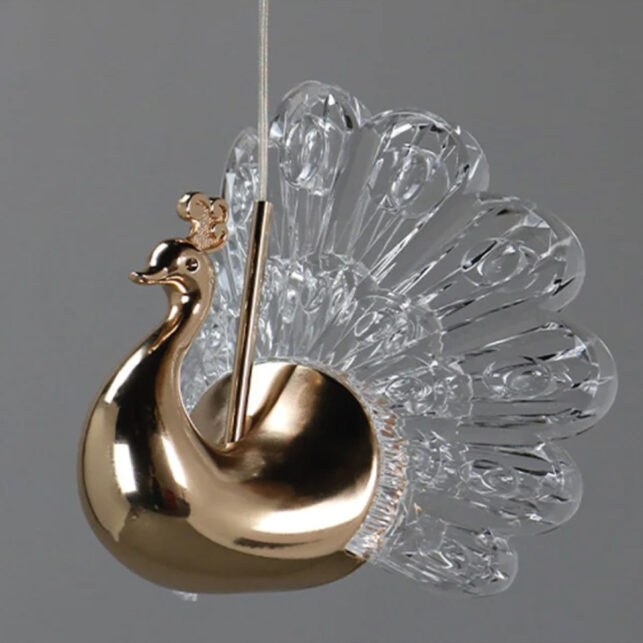 Lustre Pendente 20cm em Acrílico com LED Integrado -  Design Sofisticado para Sala - Imagem 2