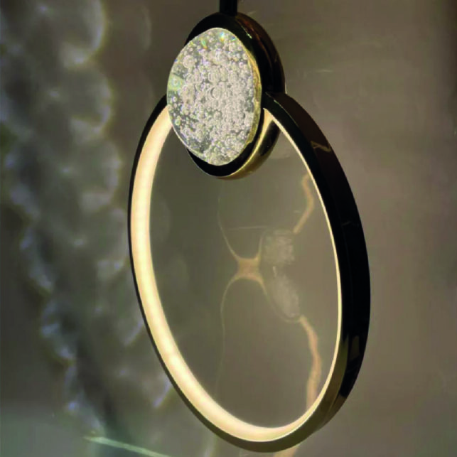 Lustre Saturno para Teto em Acrílico 20cm x 5cm, Moderno e Sofisticado - Imagem 3