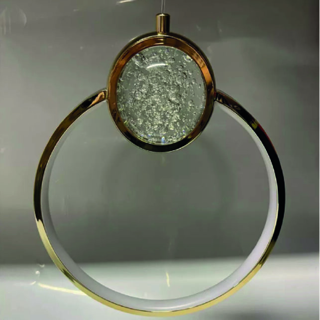 Lustre Saturno para Teto em Acrílico 20cm x 5cm, Moderno e Sofisticado - Imagem 4