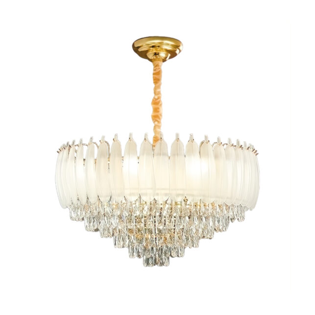 15253881728_1205-1.jpg Lustre Pendente Cristal para Teto – Tamanho 50x50cm, Design Elegante e Sofisticado para Sala, Cozinha e Escritório - Imagem 1