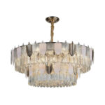 Lustre Pendente de Cristal para Teto – Tamanho 50x50cm, Luxo e Sofisticação para Decoração