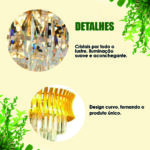 Lustre Pendente Cristal 50x50cm – Design Luxuoso, Sofisticado e Elegante - Imagem 4