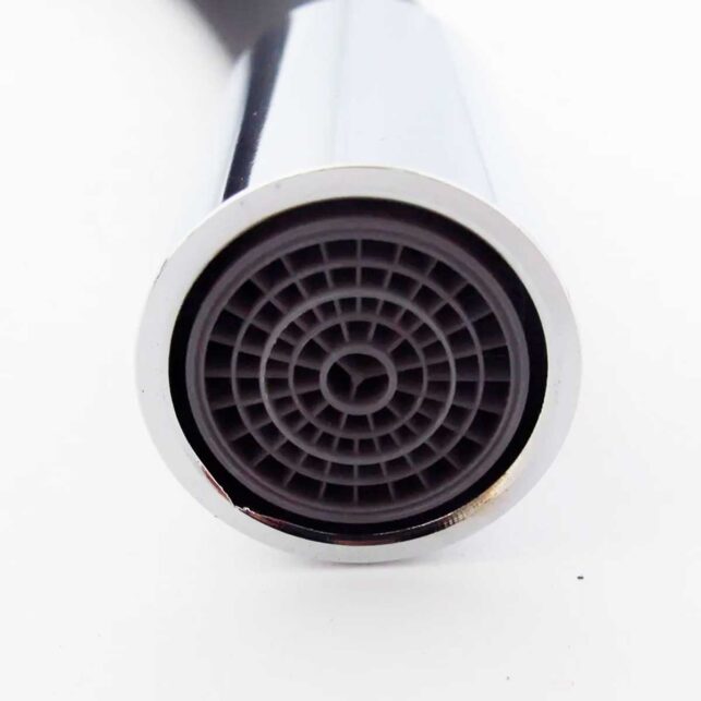 Torneira Cozinha Flexível Fria 2 Jatos Premium Black/Preta Parede Acabamento Cromado ¼ de volta - Imagem 3