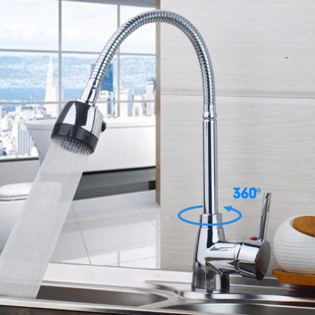 xr:d:DAFzsUvcHoY:34,j:6005958789304843744,t:23110918 Torneira Gourmet para Cozinha com 2 Jatos, Metal Flexível, Luxo, ¼ Volta, Alta Qualidade - Imagem 6