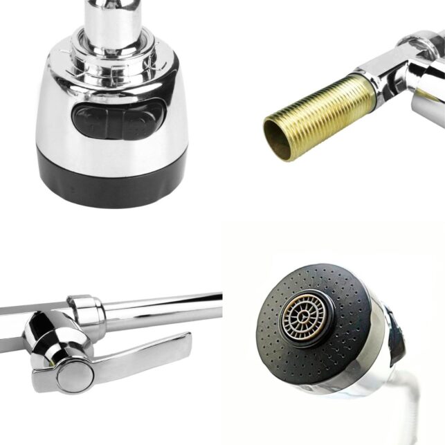 xr:d:DAFzytBnygs:53,j:7373927682131291676,t:23111416 Torneira Gourmet para Cozinha com 2 Jatos, Metal Flexível, Luxo, ¼ Volta, Alta Qualidade - Imagem 5