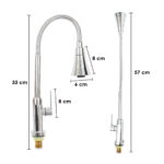 Torneira de Metal para Cozinha, Resistente, Durável, Acabamento de Alta Qualidade - Imagem 5