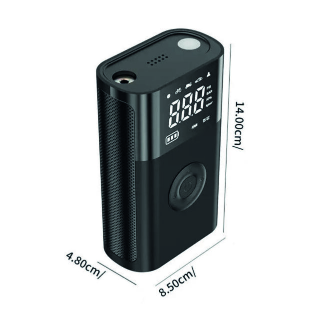 Mini Compressor de Ar Portátil Recarregável, Bateria USB, para Carros, Motos e Bicicletas - Imagem 3