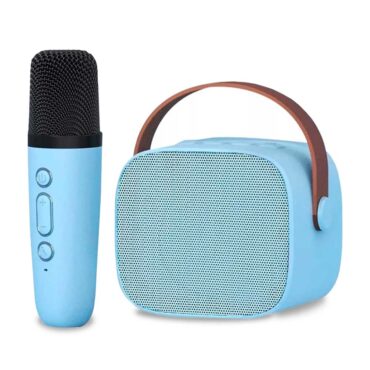 Caixinha de Som com Microfone sem Fio – Som profissional, Material Resistente, Ideal para Karaokê e Eventos