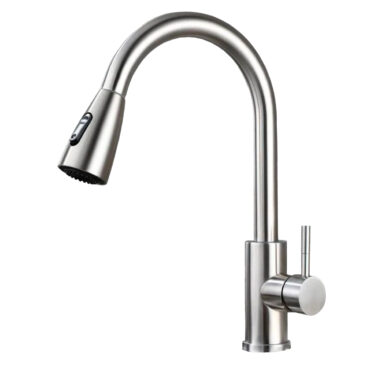 Torneira Gourmet Monocomando Extensível para Bancada, Cores Preto e Cromado, Alta Qualidade