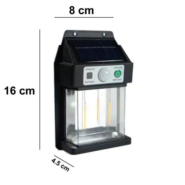 Arandela Solar LED Filamento Colonial Vintage para Parede Externa - Imagem 2