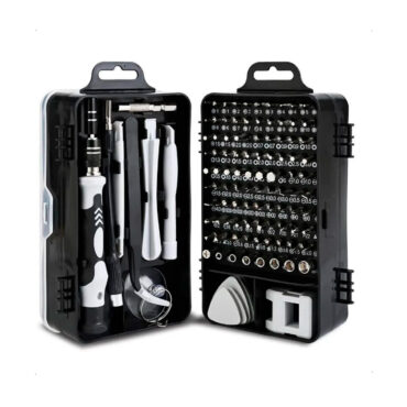 Kit Ferramenta 115 Chaves de Precisão para Celular, Notebook, Tablet – Completo e Durável