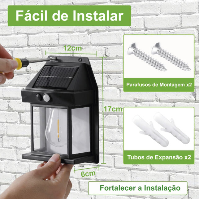 Luminária Solar com Sensor de Presença para Jardim – Energia Sustentável e Iluminação Inteligente - Imagem 2