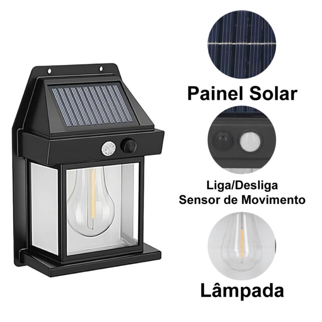 Luminária Solar com Sensor de Presença para Jardim – Energia Sustentável e Iluminação Inteligente - Imagem 4