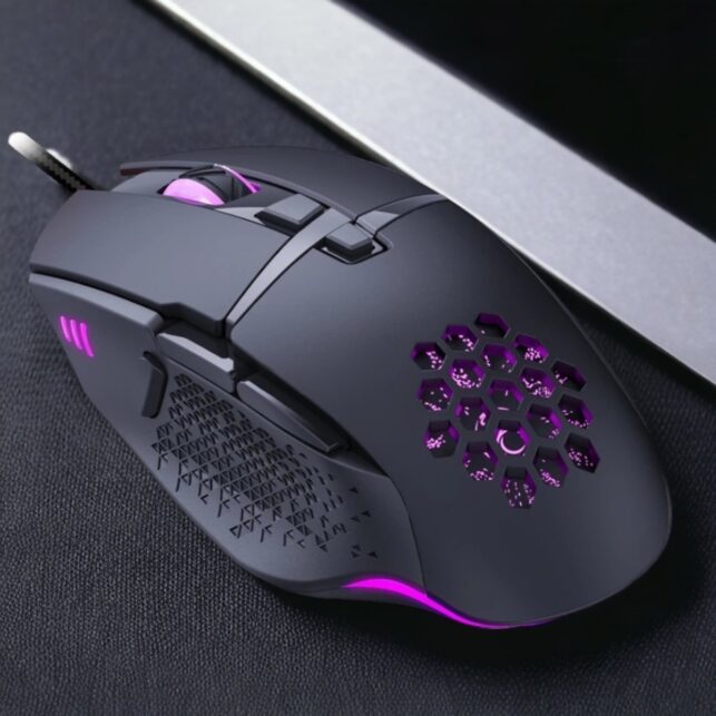 2 Mouse Gamer USB de Alta Precisão com Peso Interno, LED RGB, Botões Programáveis, 8000 DPI e Cabo de Malha - Imagem 6