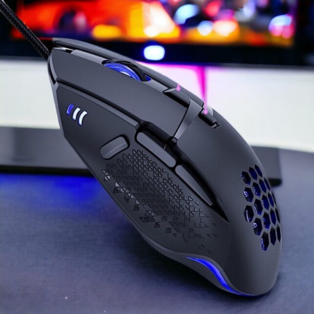 3 Mouse Gamer USB de Alta Precisão com Peso Interno, LED RGB, Botões Programáveis, 8000 DPI e Cabo de Malha - Imagem 7