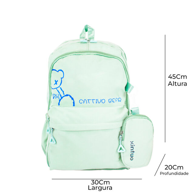 Mochila Juvenil Feminina para Escola e Faculdade, Espaçosa, Reforçada e Moderna - Imagem 2
