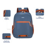 Mochila Masculina Impermeável Grande Reforçada, Ideal para Uso Escolar e Diário, Disponível em Azul e Marrom - Imagem 3
