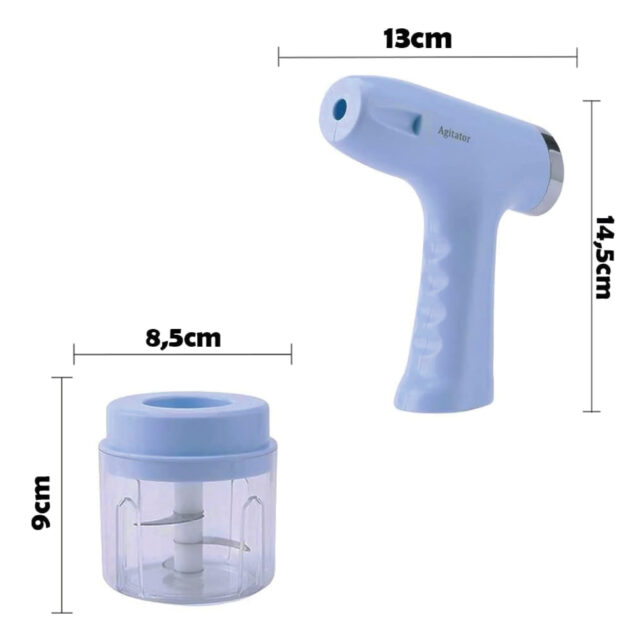 Miniprocessador de Alimentos e Batedor de Ovos Elétrico Compacto, Portátil, Ideal para Cozinha Moderna - Imagem 2