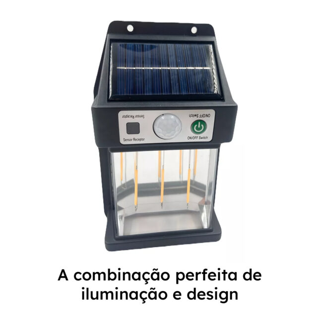 Arandela Solar LED Filamento Colonial Vintage para Parede Externa - Imagem 3