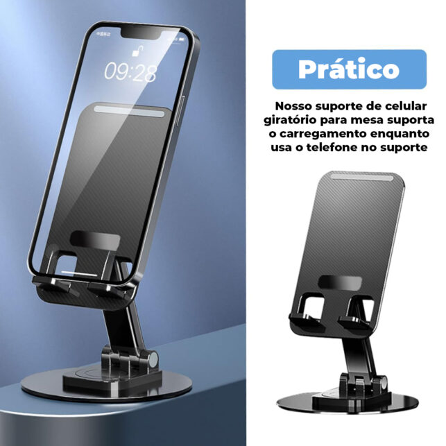 Suporte de Mesa Ajustável em Plástico para Celular e Tablet até 10 Polegadas, Portátil e Leve - Imagem 8