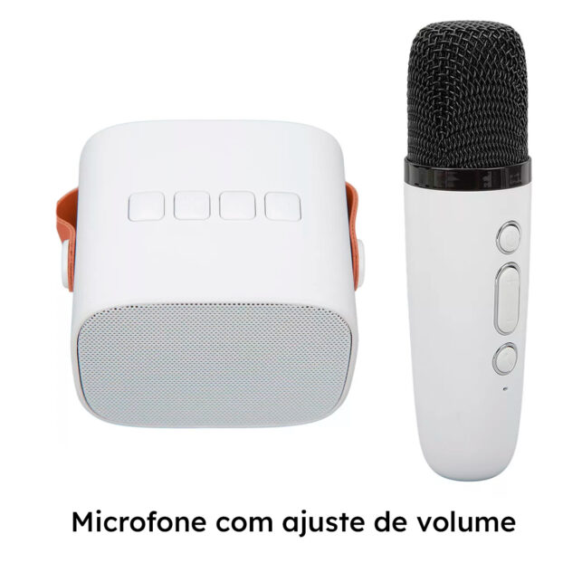Caixinha de Som com Microfone sem Fio – Som profissional, Material Resistente, Ideal para Karaokê e Eventos - Imagem 3