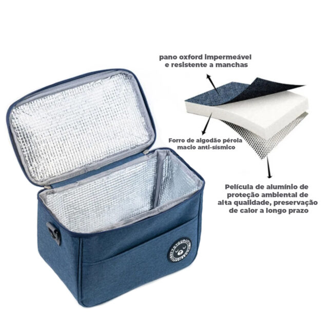 Bolsa Térmica Impermeável de Poliéster com Isolamento Reforçado e Alta Capacidade - Imagem 7