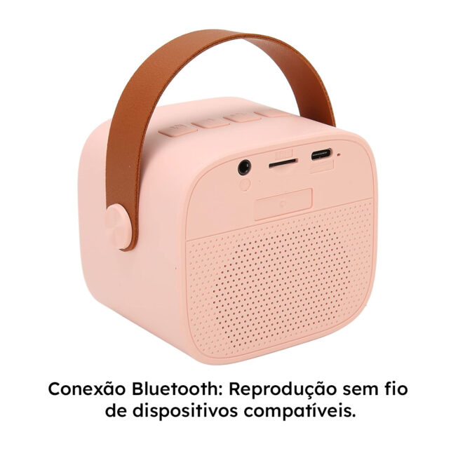 Caixinha de Som com Microfone sem Fio – Som profissional, Material Resistente, Ideal para Karaokê e Eventos - Imagem 5