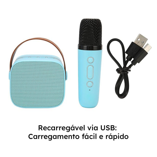 Caixinha de Som com Microfone sem Fio – Som profissional, Material Resistente, Ideal para Karaokê e Eventos - Imagem 7