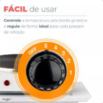 Fogão Elétrico Cooktop de Mesa 1 Boca 1000W – Design Moderno, Compacto e Portátil - Imagem 8