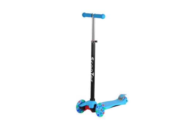Patinete 3 Rodas Infantil LED Ajustável 70kg Menino Menina Cores - Imagem 2